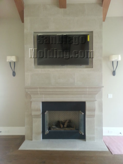 Precast Stone Fireplace mantle